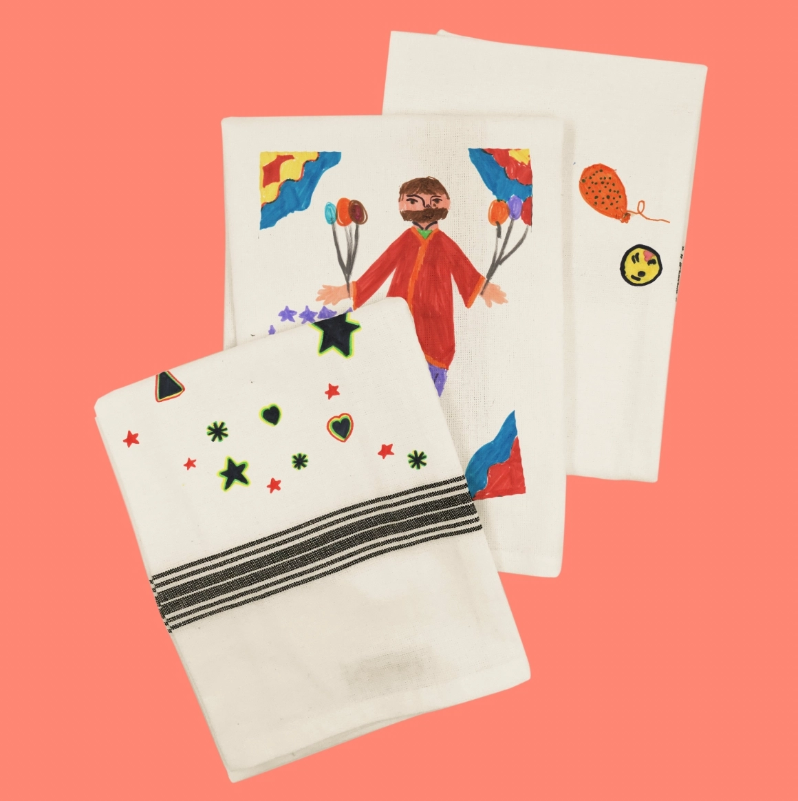 Lot de 3 Torchons - Avec vos dessins