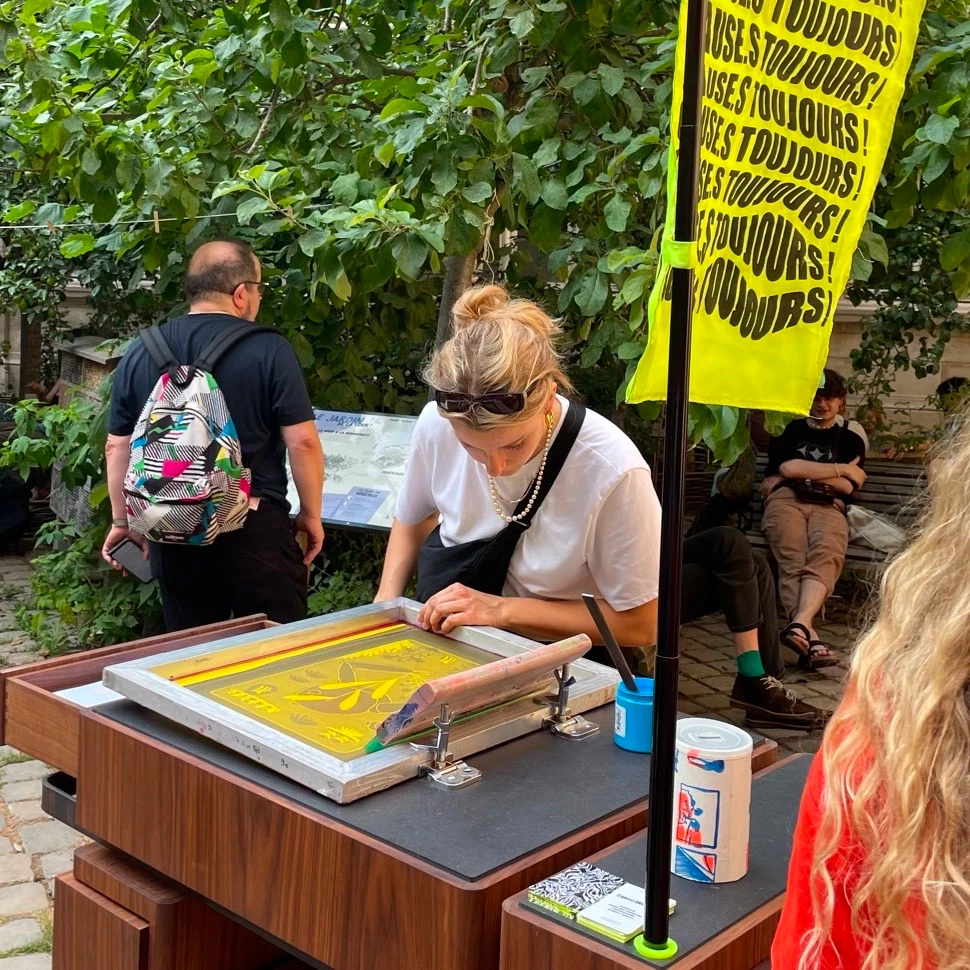 Atelier mobile de sérigraphie pour événements