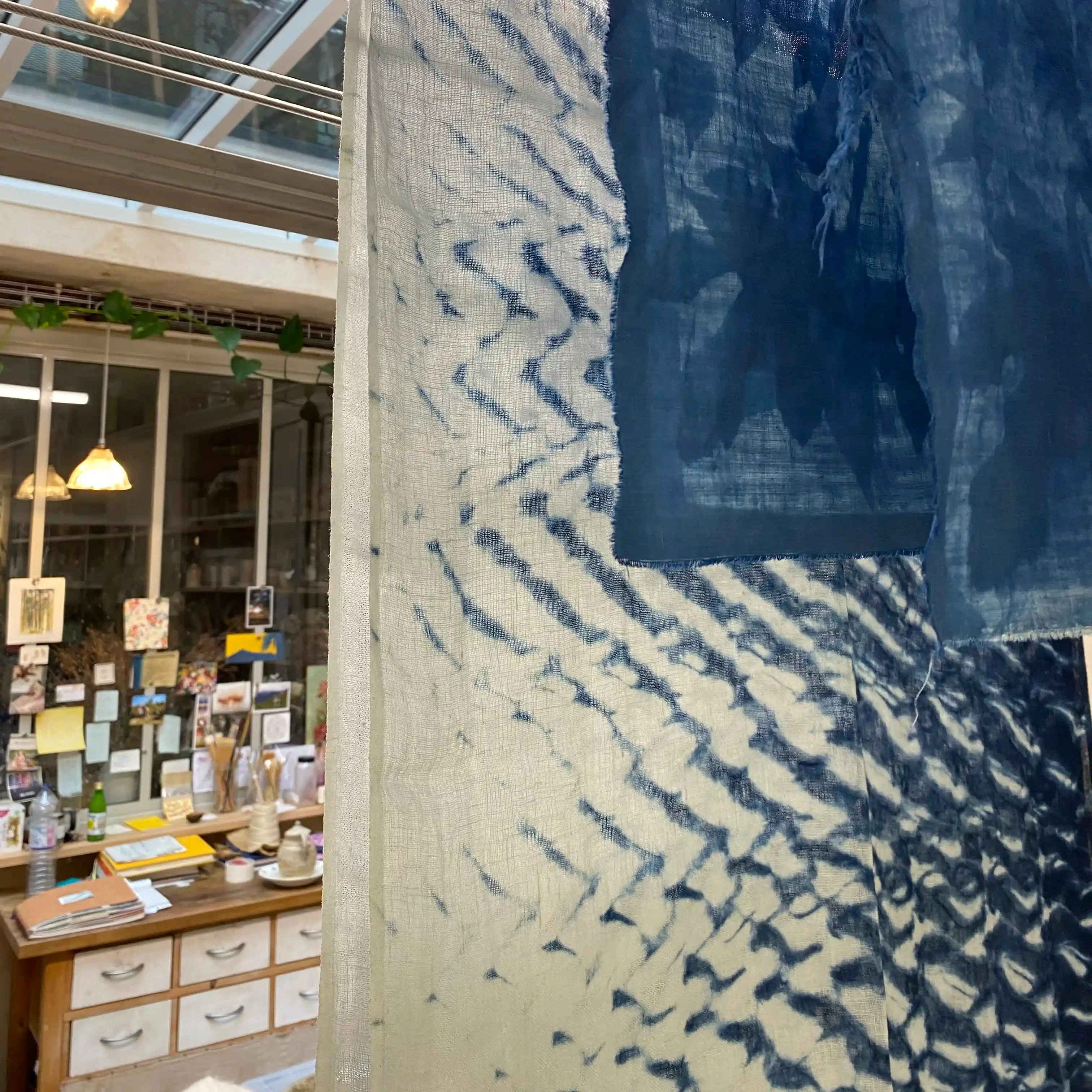 Bleu Pervinca,Inspiration japonaise,Teintures naturelles,Ateliers