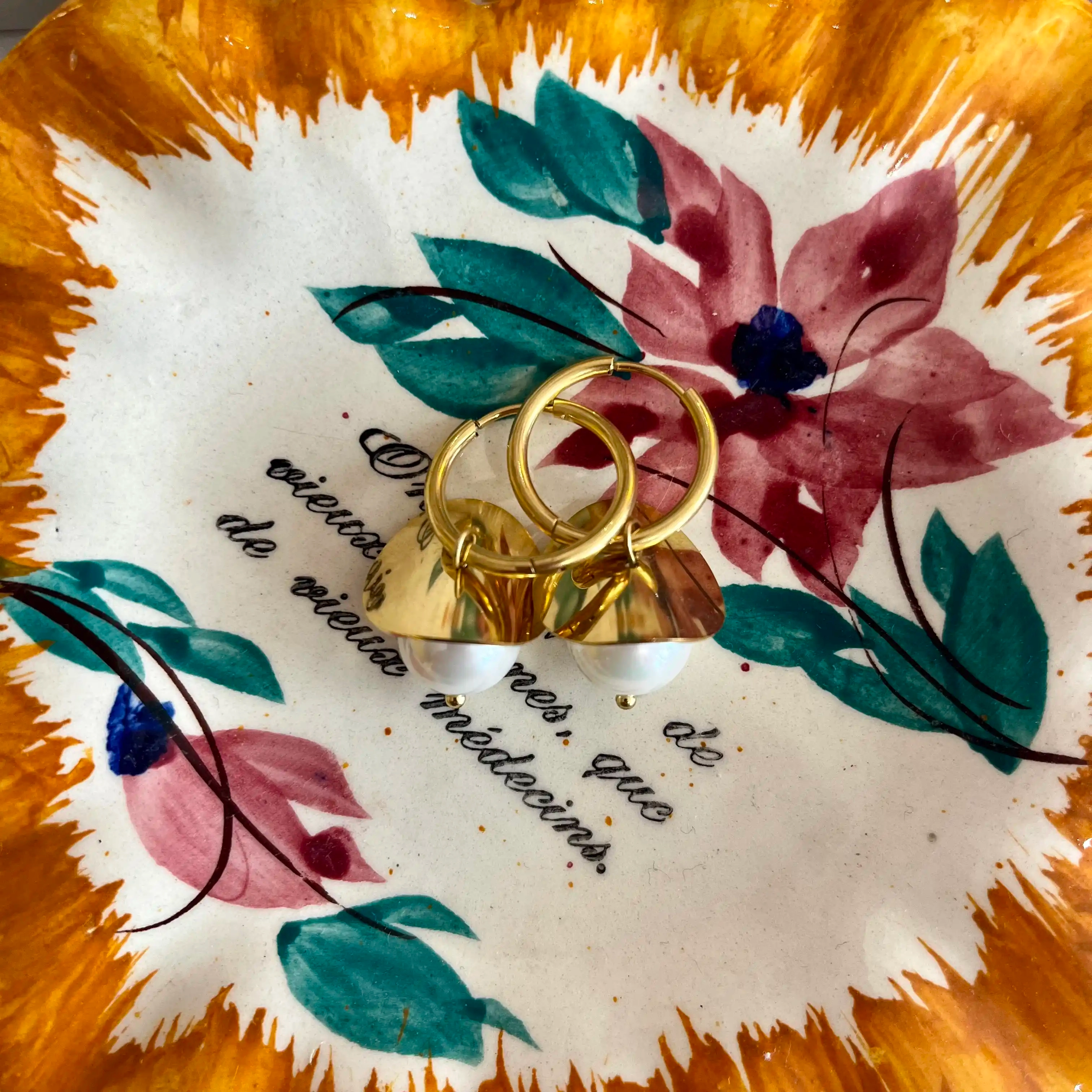 Boucles d’oreilles avec perles