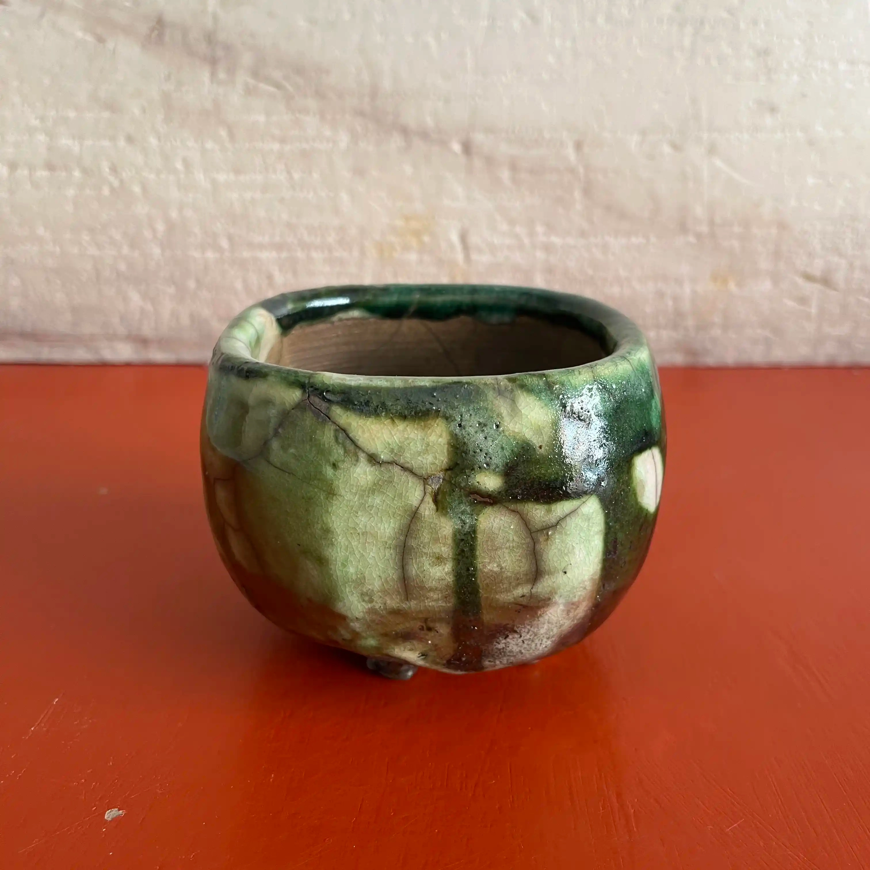 Bol raku en grès chamotté