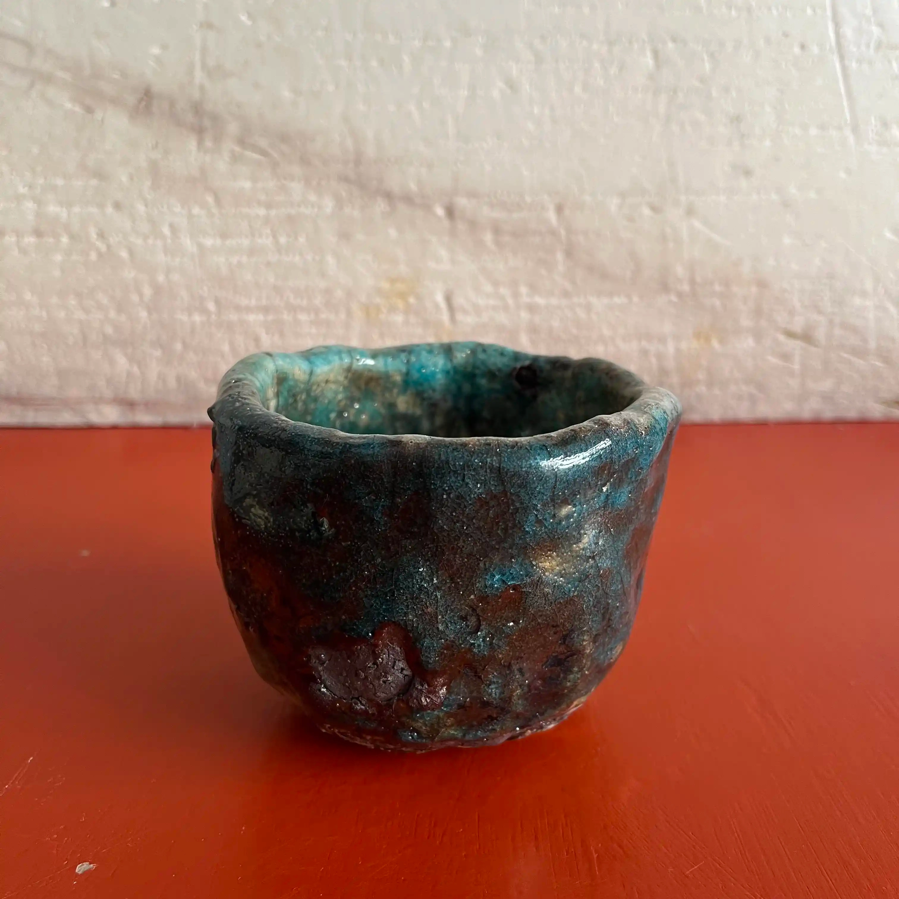 Bol raku en grès chamotté