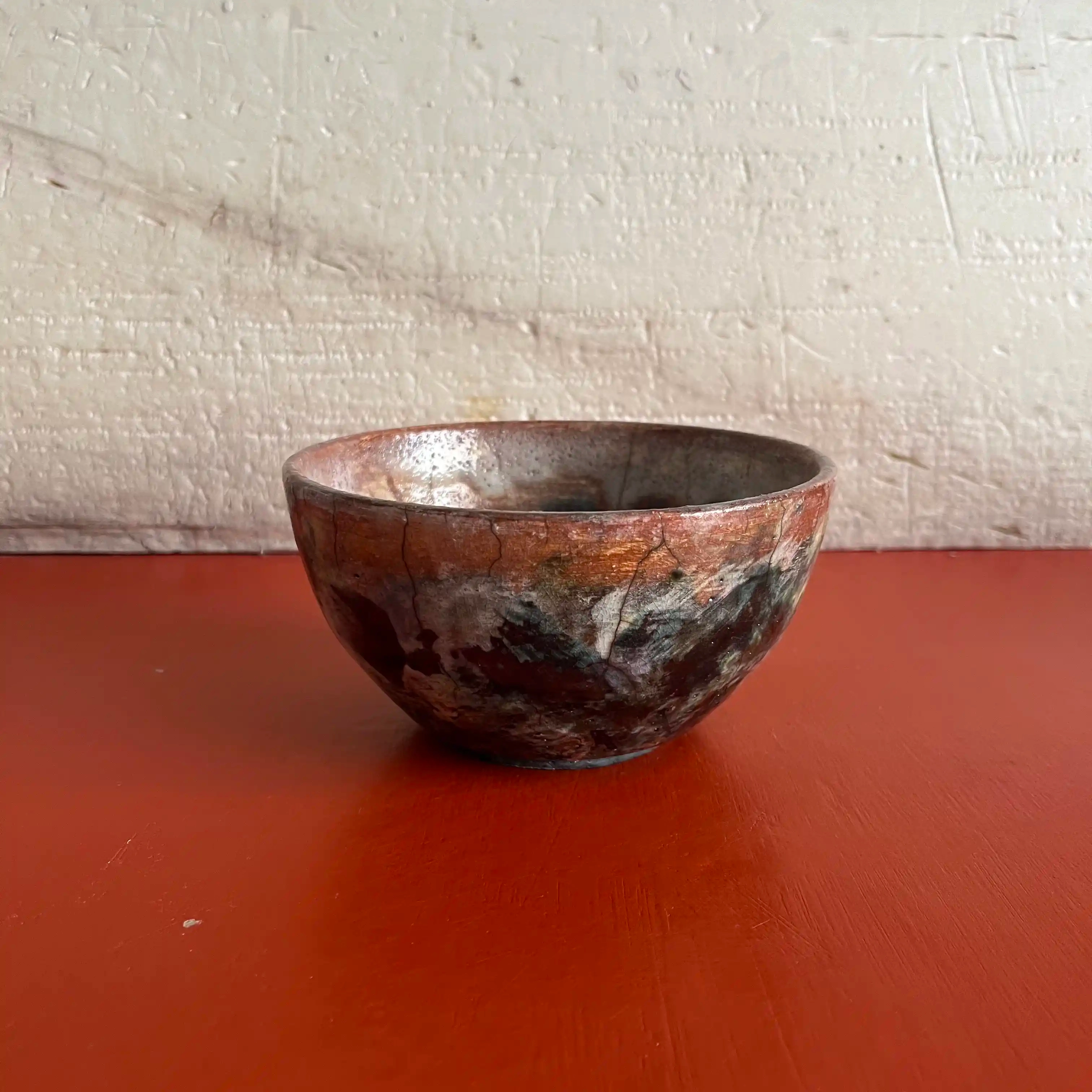 Bol raku en grès chamotté