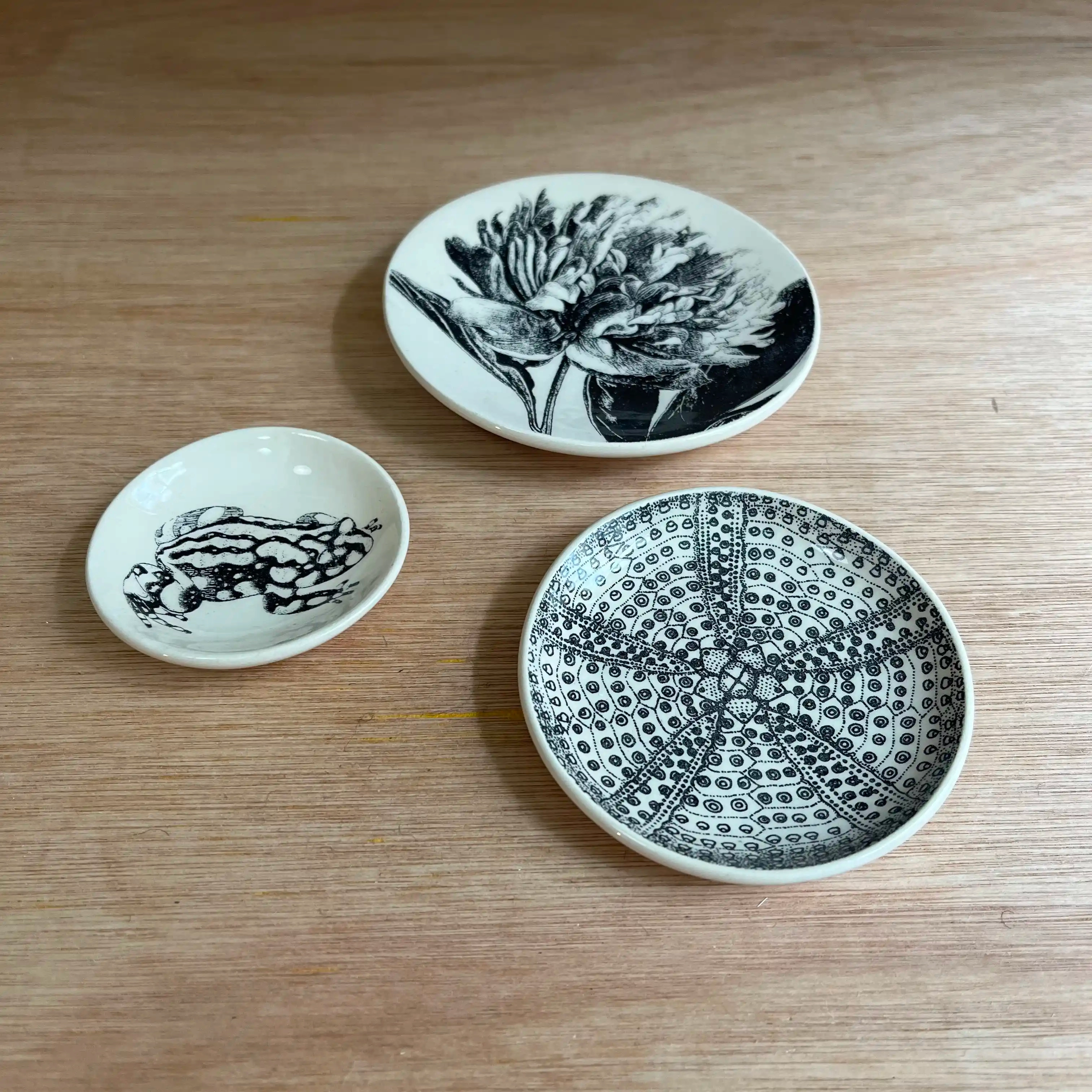 Coupelles impressions sur faïence