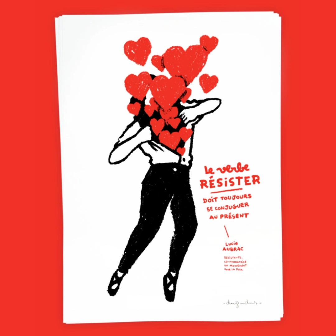 Sérigraphie format A4 (21 x 29,7 cm) 2 couleur, signé sur papier blanc 240 grammes