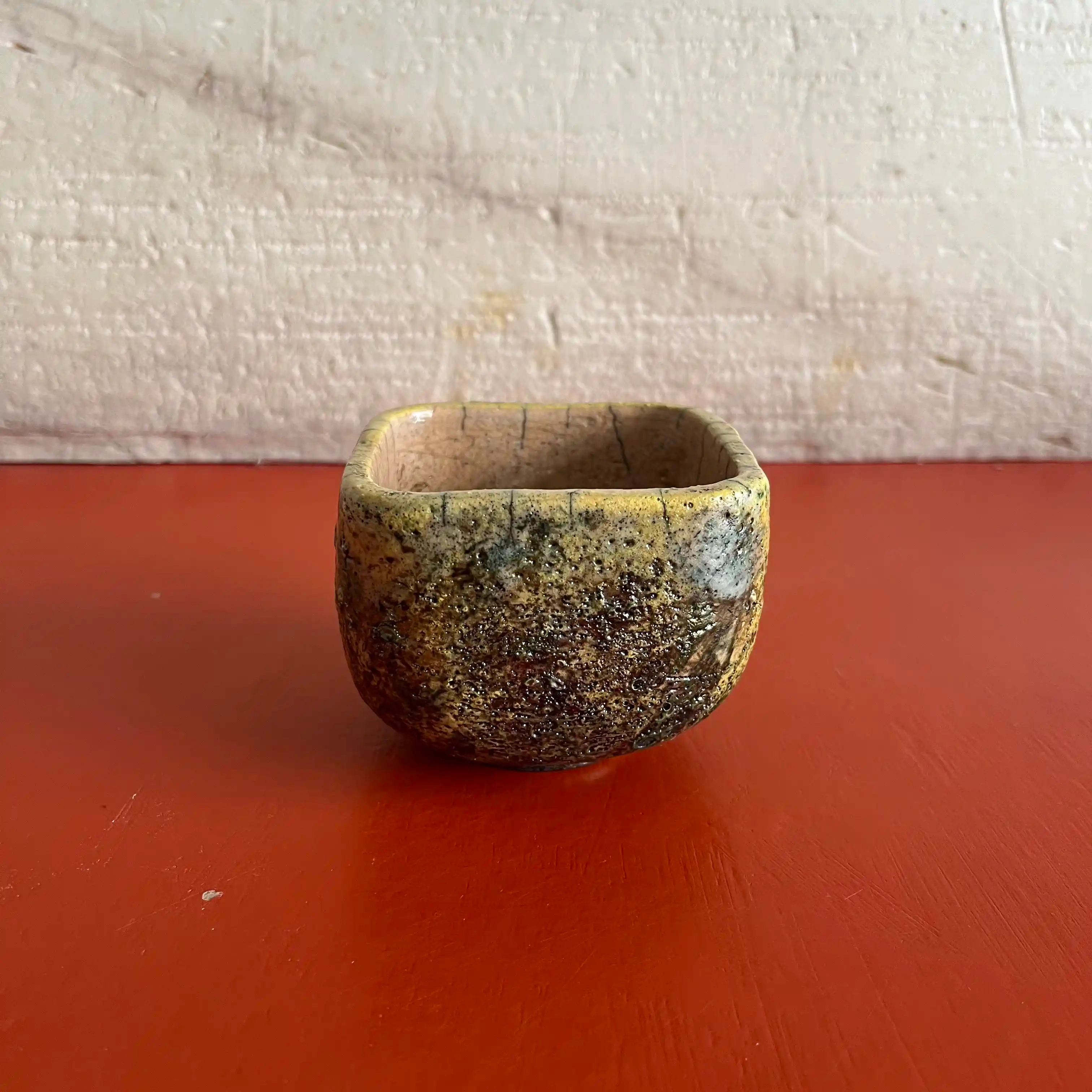 Bol raku en grès chamotté