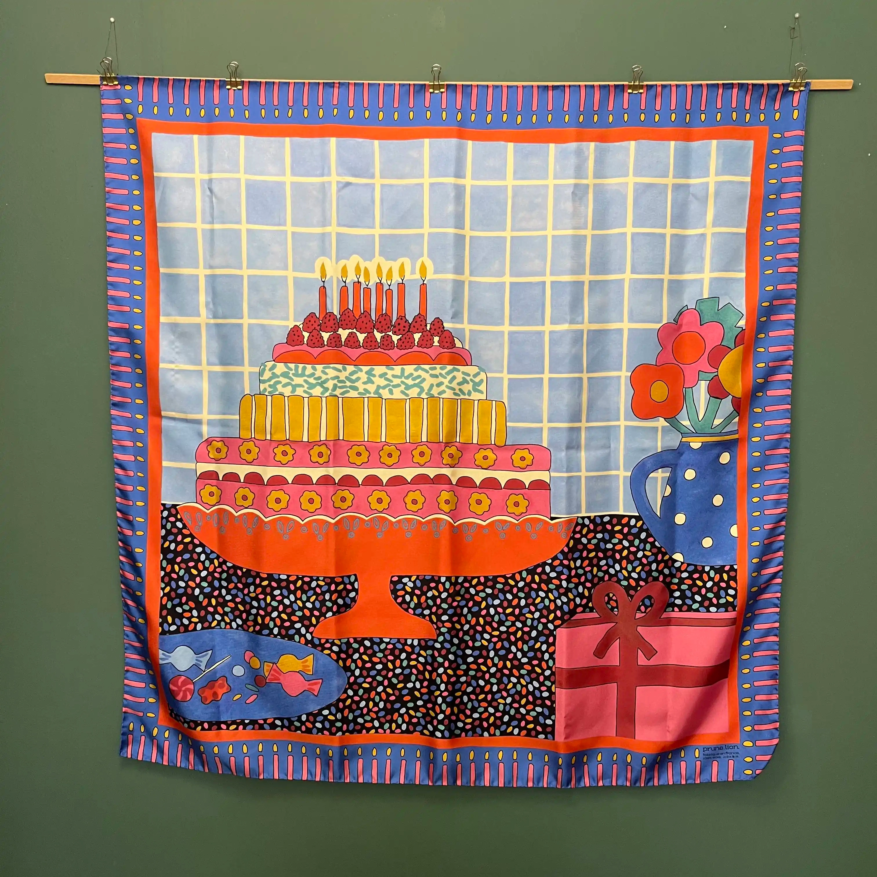 Foulard en soie, 90x90 cm