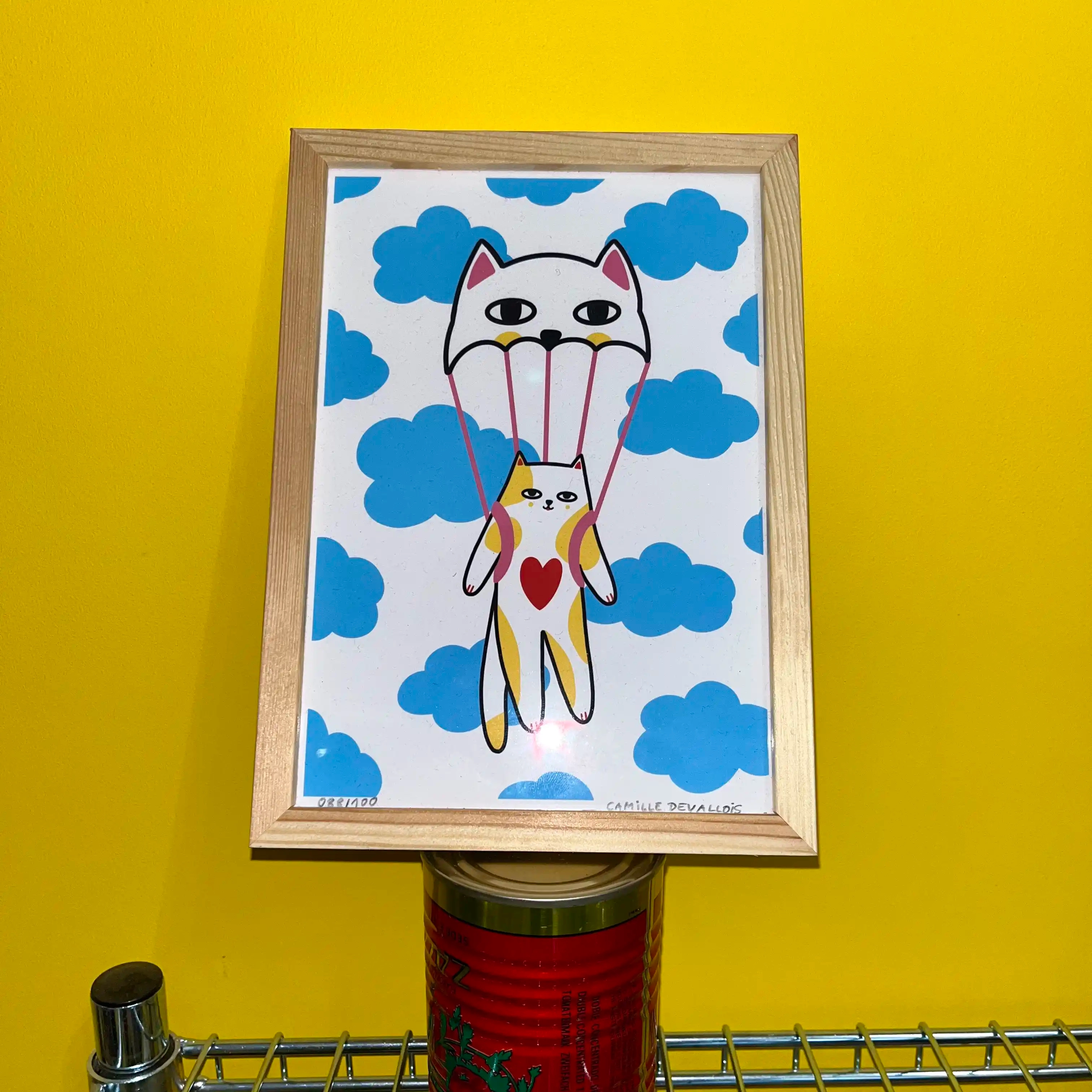 Petit cadre imprimé chat